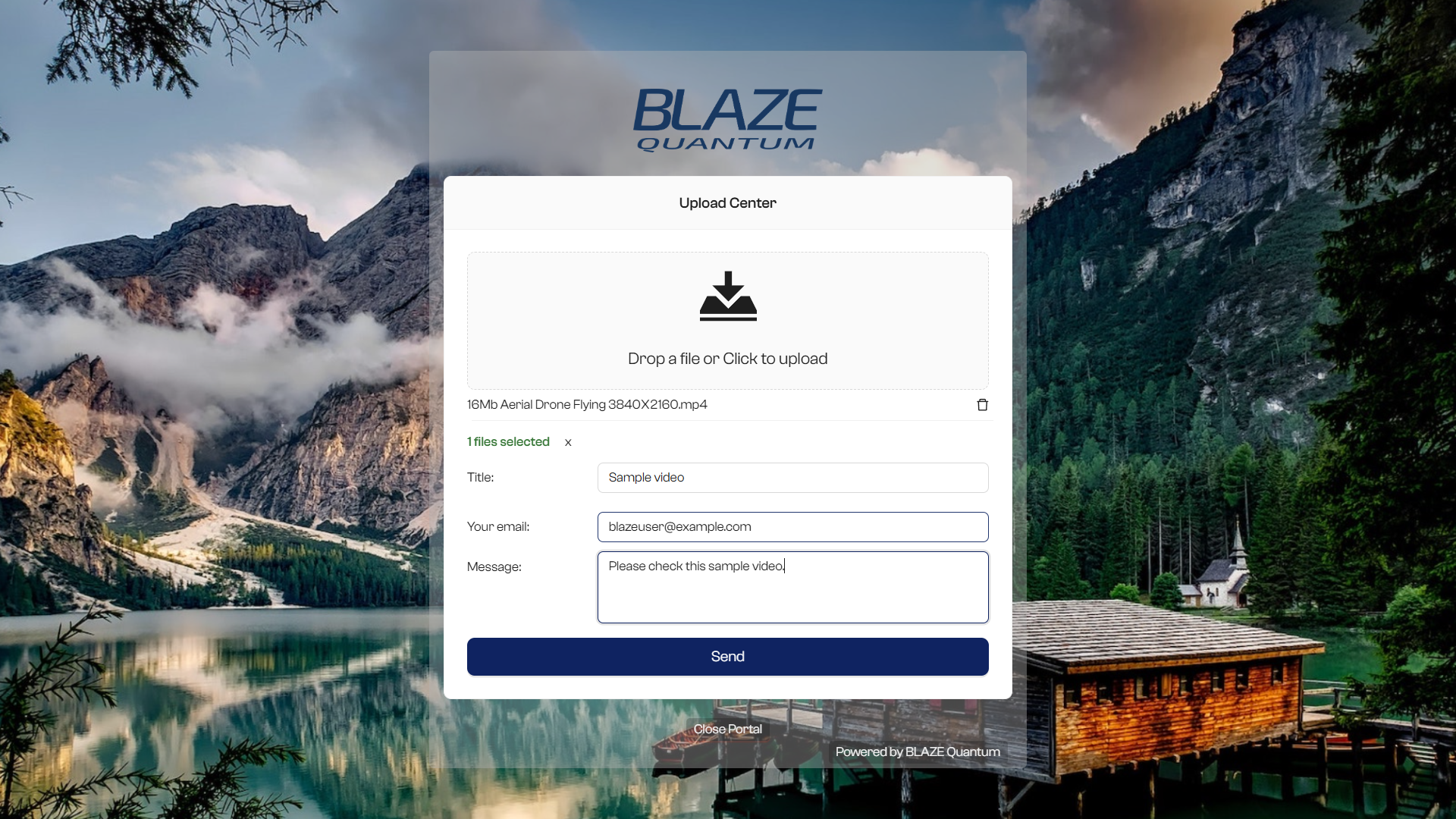 BLAZE Quantum — Receive files