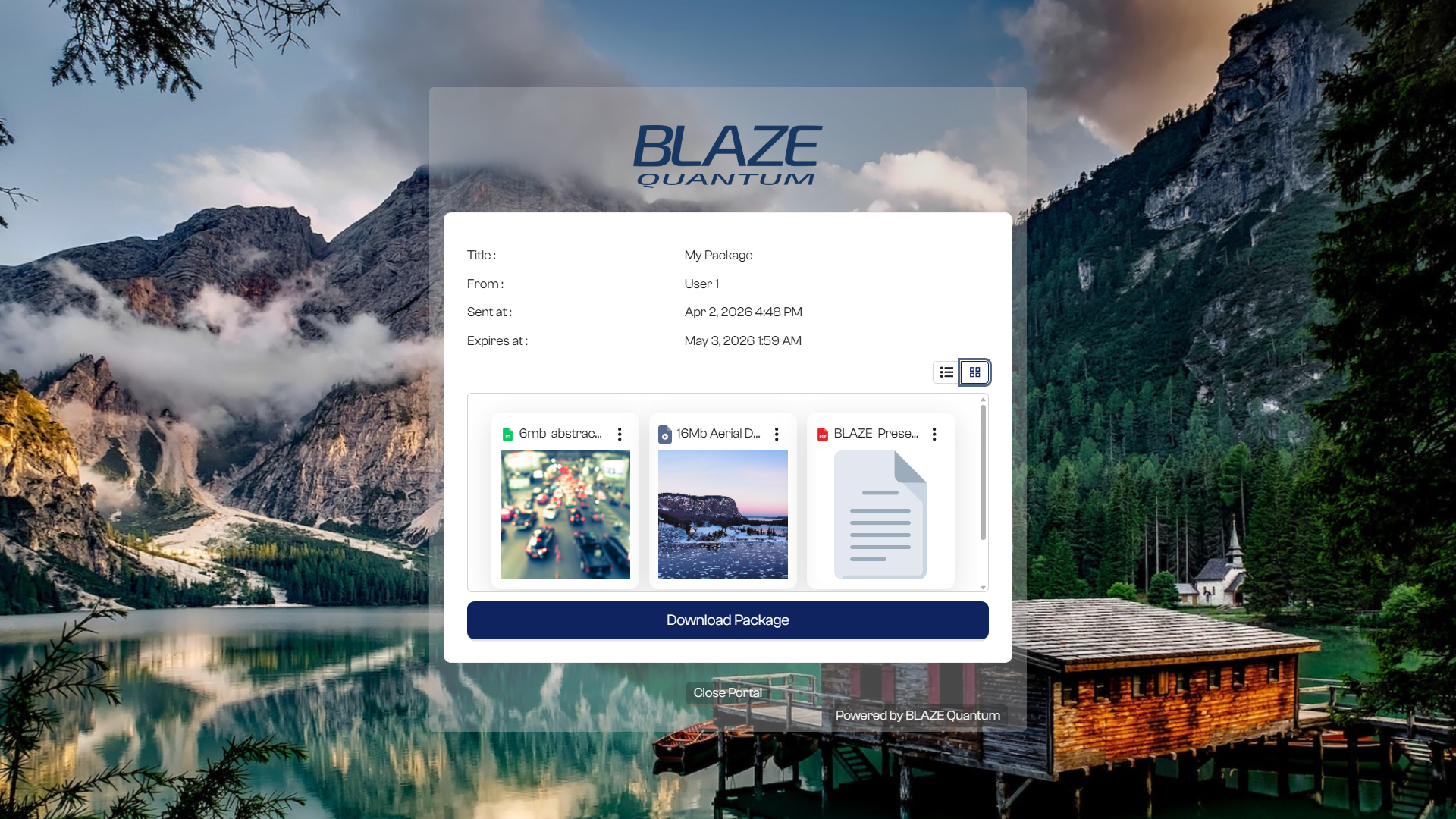 BLAZE Quantum — Share files